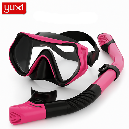 YUXI professional diving mask — diving and snorkeling mask and goggles, swim goggles, easy-breathing snorkel set, diving mask