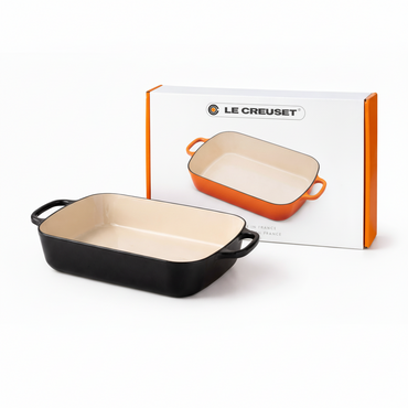 Le Creuset Enamelled Cast Iron Roaster – 33 cm(BLACK)