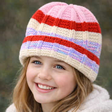 even&odd Kids Winter Knit Beanie – Soft Multicolor Striped Warm Hat