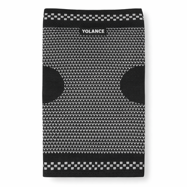 yolonce Black nylon Knee Brace with Silicone Pad Compression Support