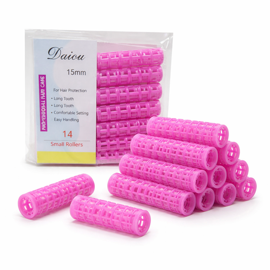 Daiou Small 15mm Hair Rollers – 14 Piece Professional Set