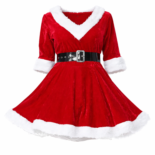 Jelysun Mrs. Claus Red Santa Costume for Women – Festive Dress