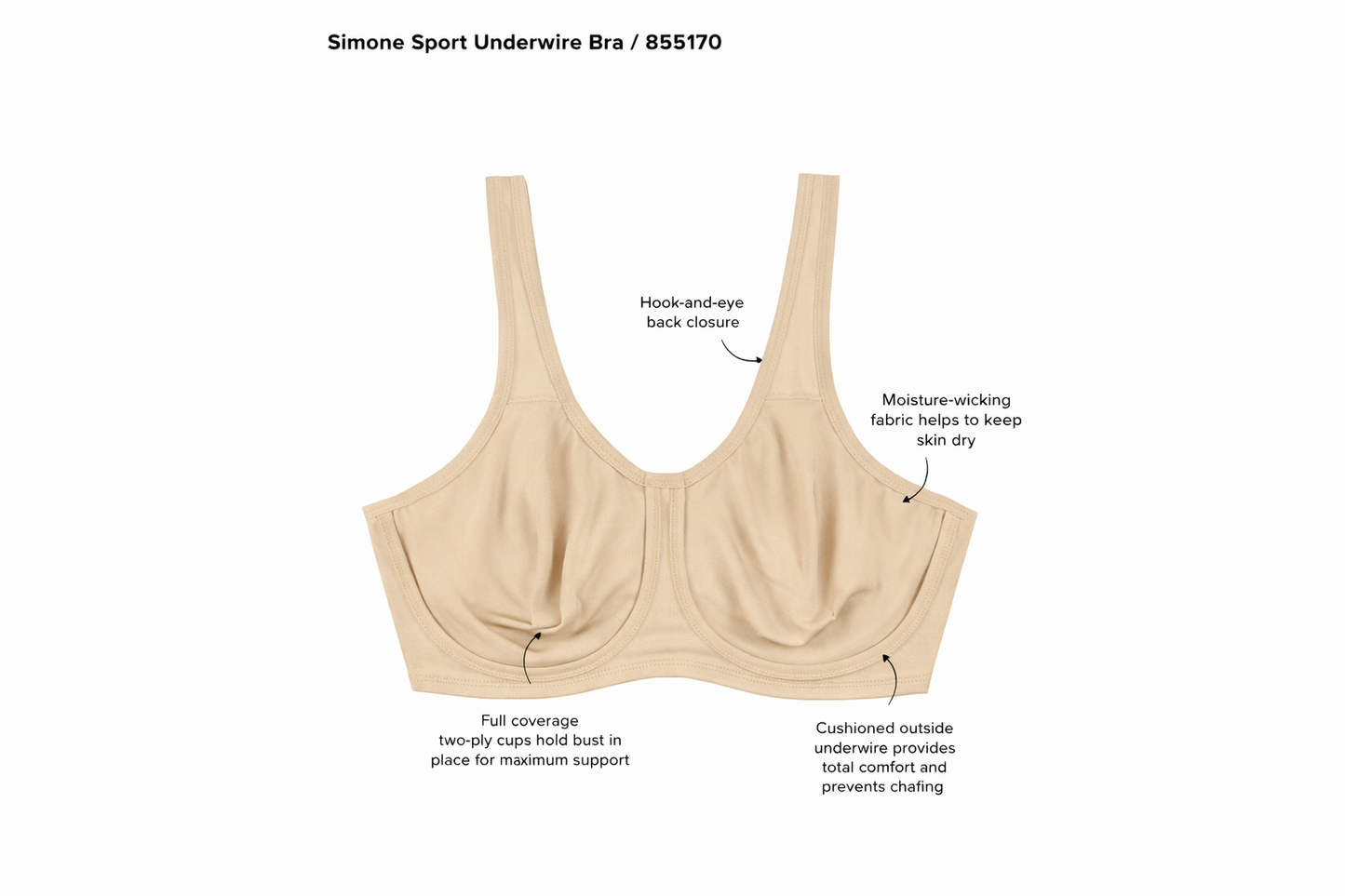 Wacoal Simone Sport Underwire Bra