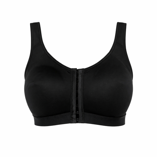 Gemm High Impact Sports Bra Front Fasten Plus Size Unpadded