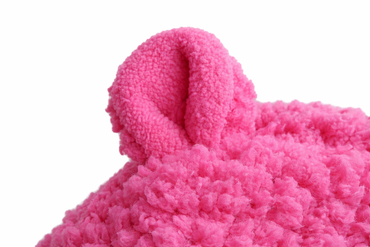 Cat & Jack Girls Pink Sherpa-Like Knit Hat with Cute Animal Ears