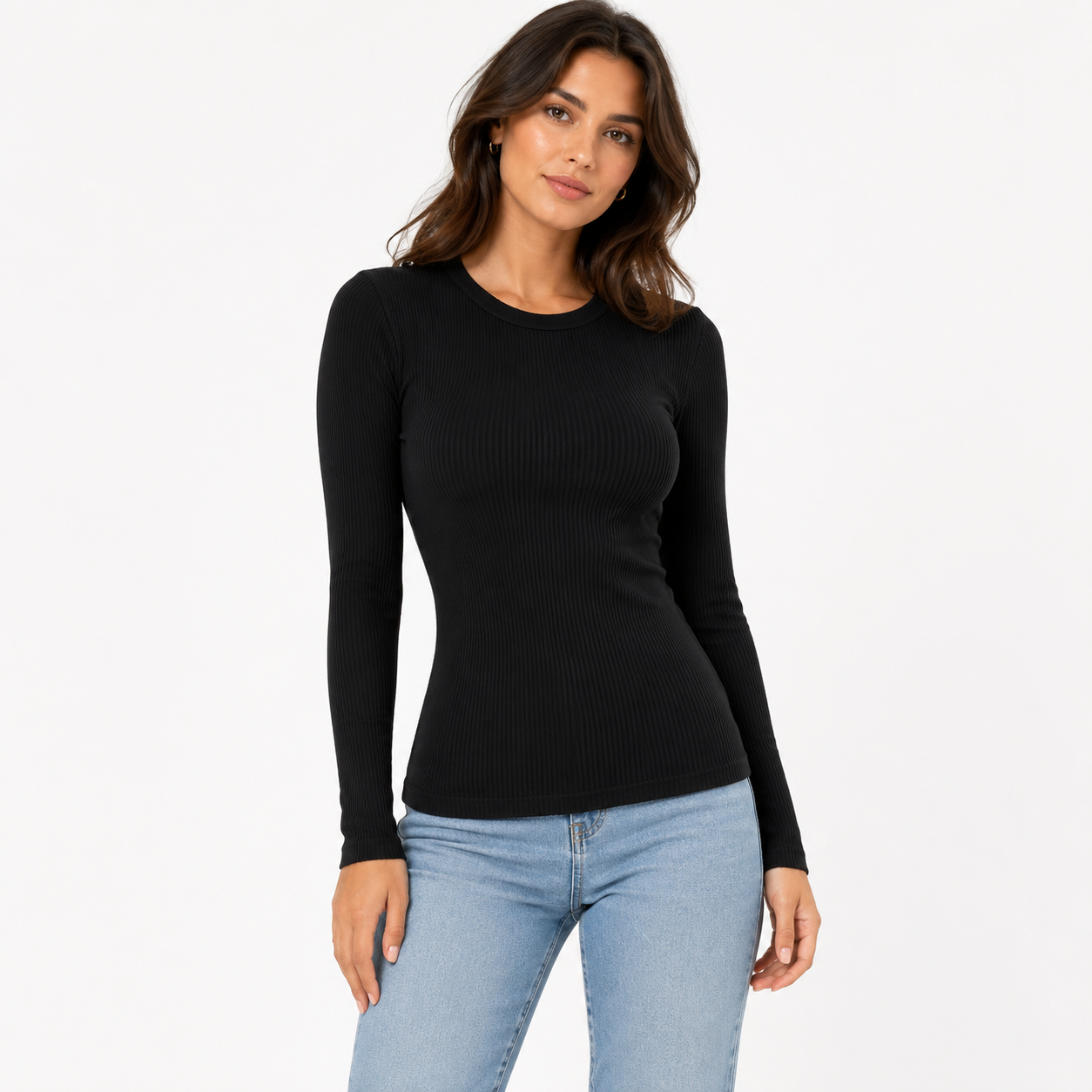Esmara Women's Ribbed Long Sleeve Top