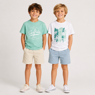 lupilu Boys' T-Shirt 2-Pack