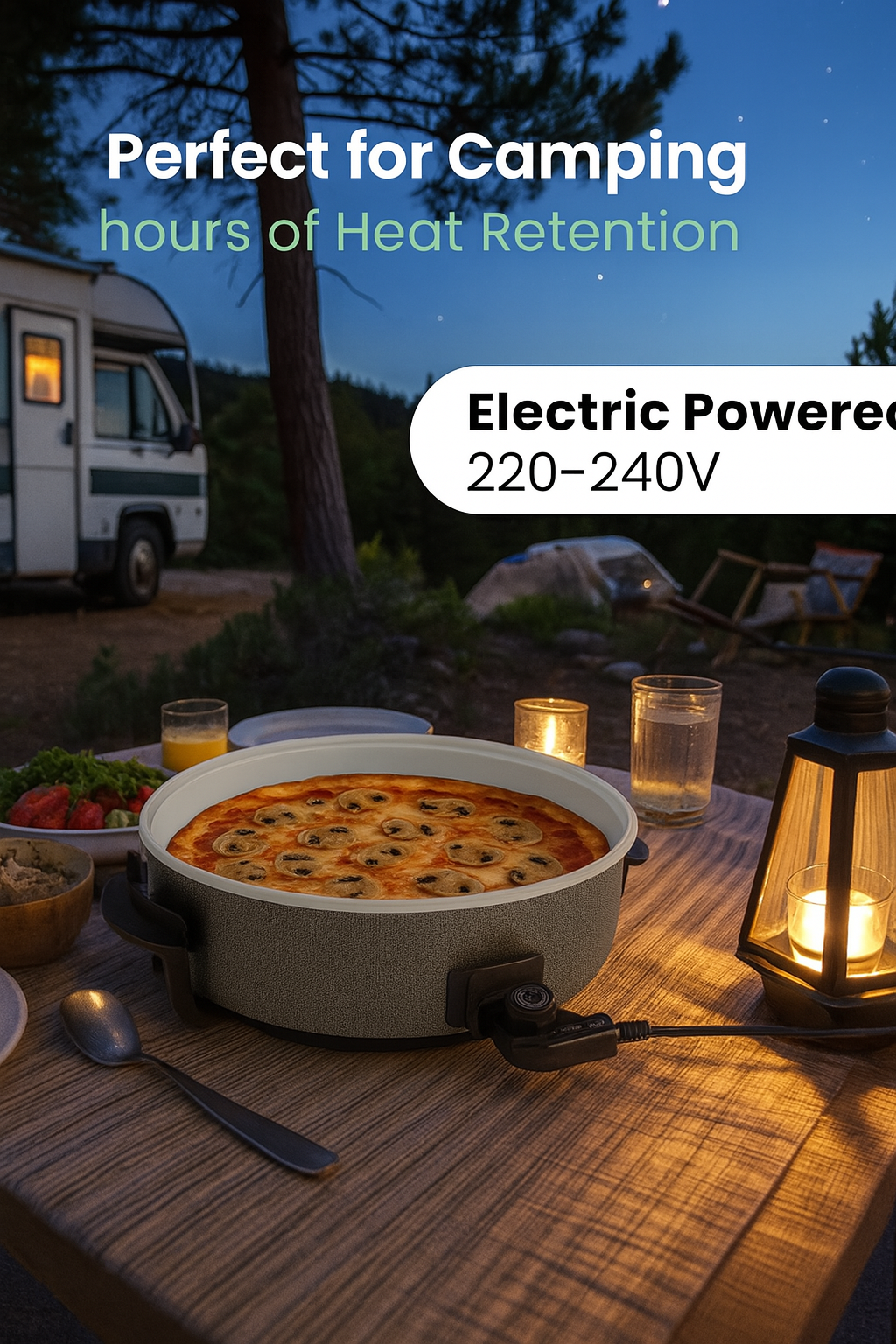 Clatronic Party Pan: Multifunctional Ceramic Coated Electric Roasting Dish with Lid