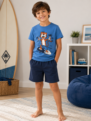 Lupilu Kids' Short Pyjama Set Tiger