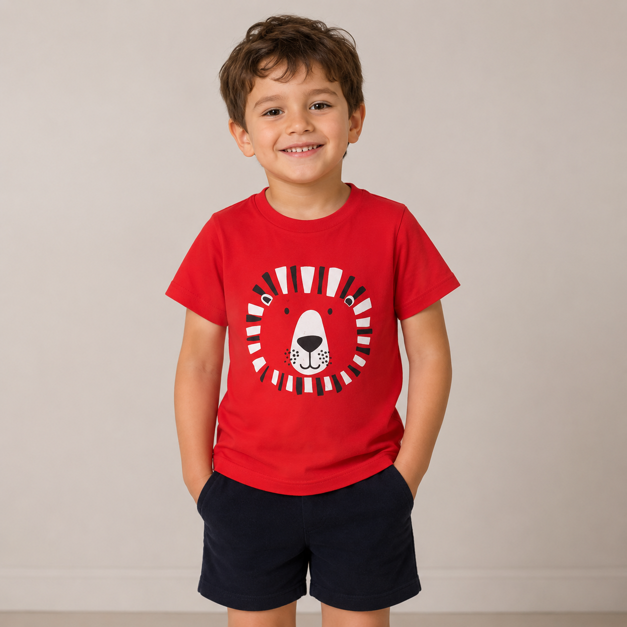 Lupilu Boys' Short Cotton Pajama Set