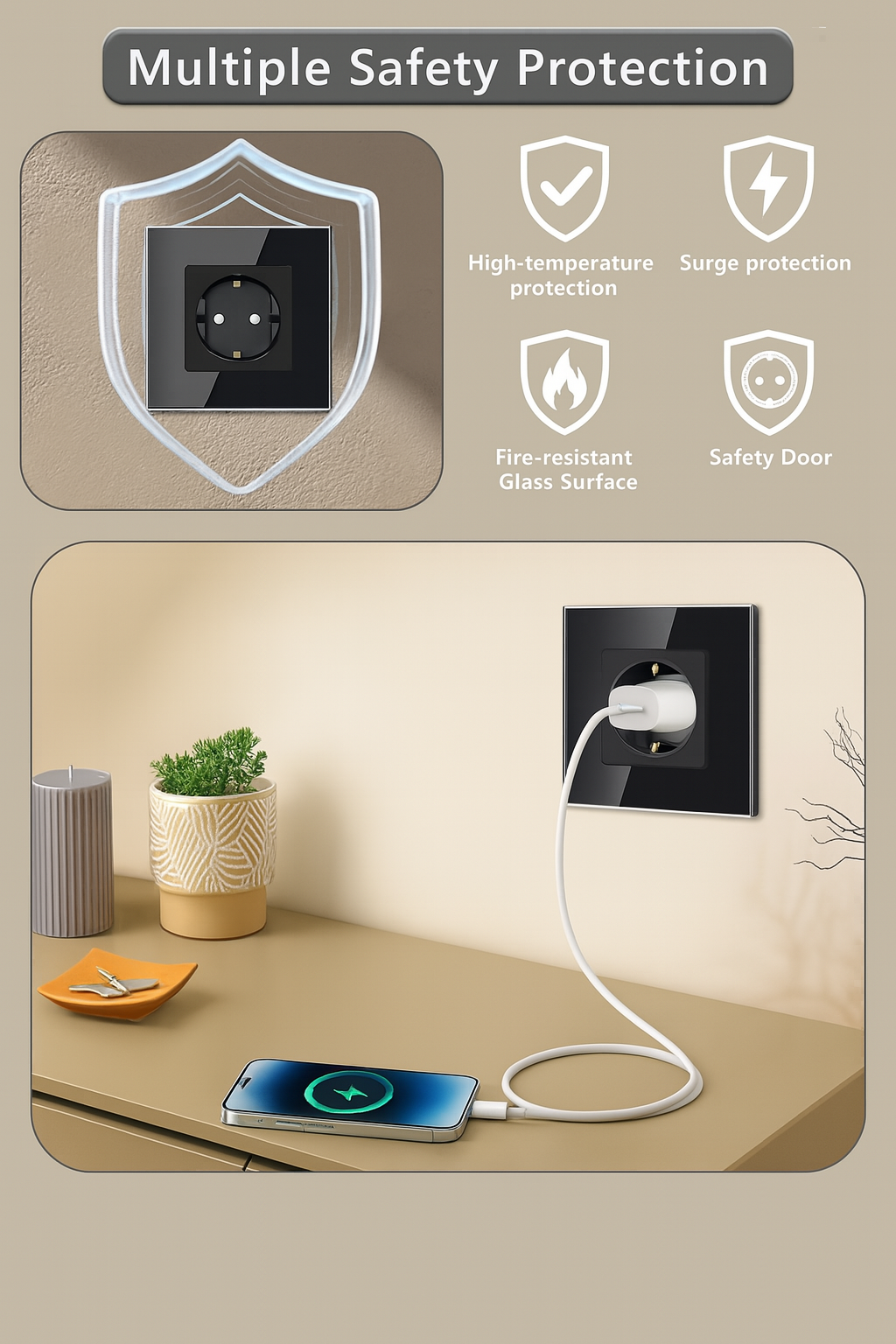 Smart home EU Standard 1-Way Socket