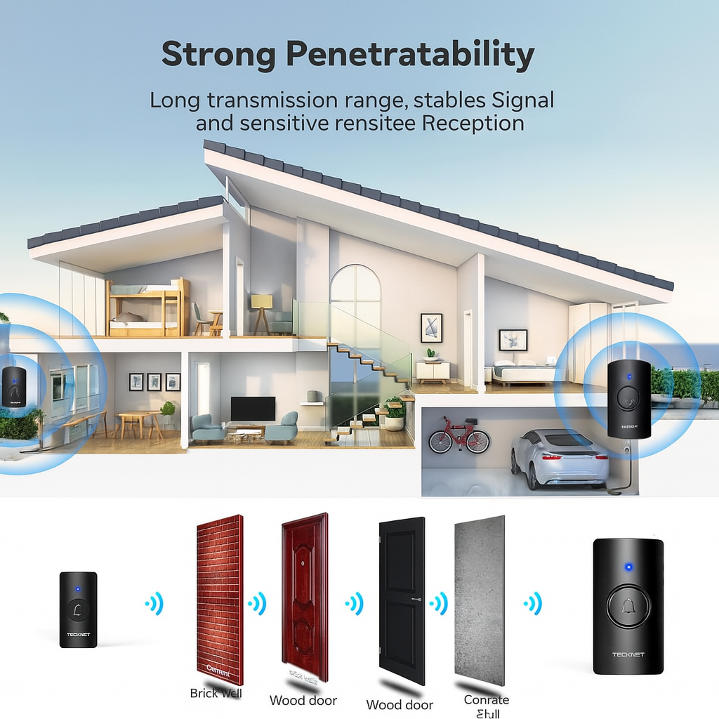 Wireless Doorbell Battery Operated
