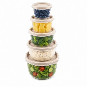 Livarno Home 5‑Piece Storage Box Set round