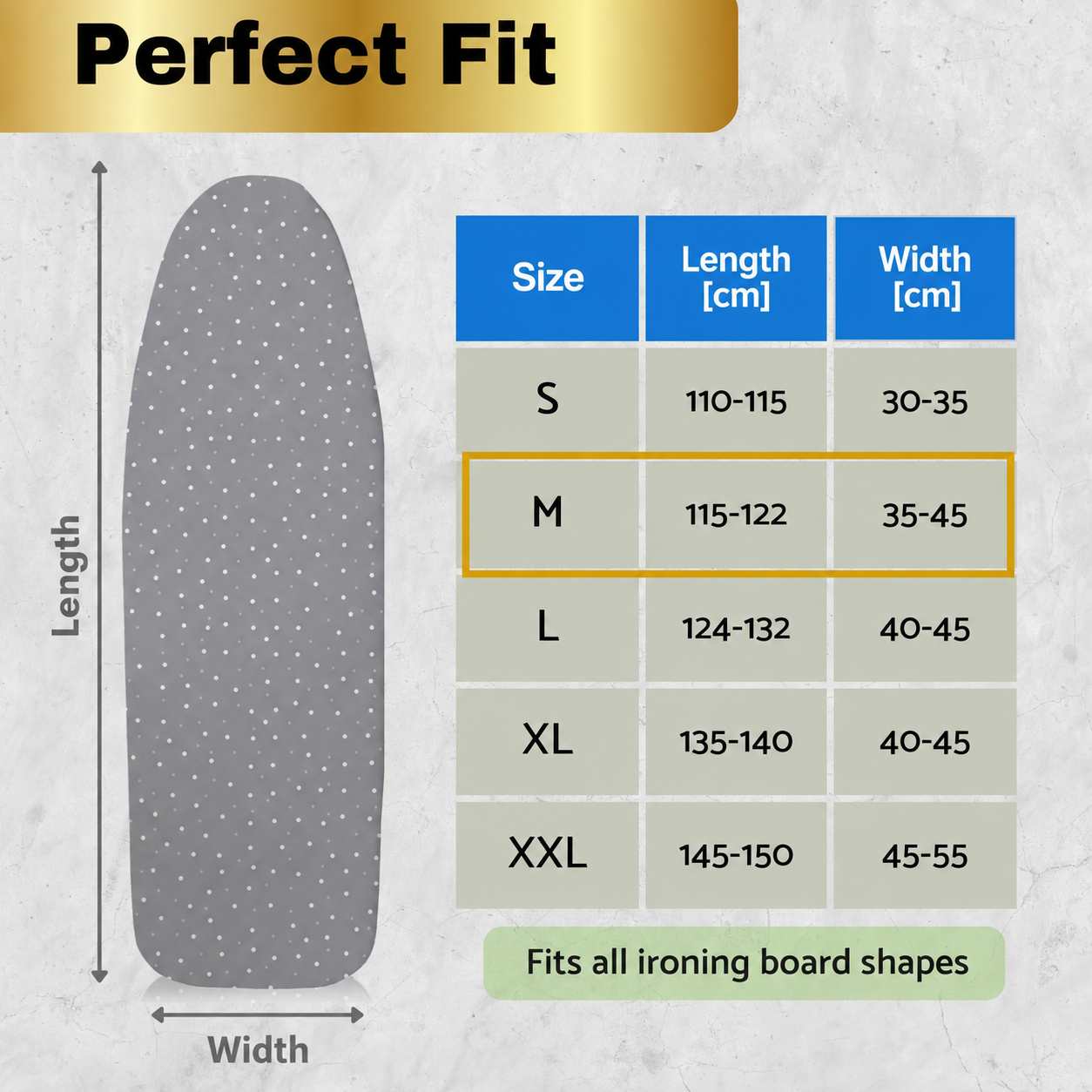 Lamodo Ironing Board Cover 120x40 cm Cotton