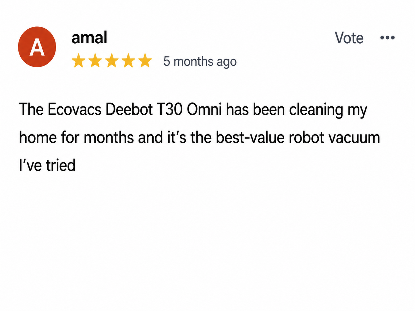 Ecovacs DEEBOT T30 Omni Black Robotic Vacuum Cleaner