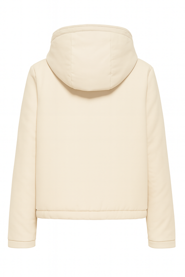 ONLY Women’s Padded Hooded Jacket – Cream