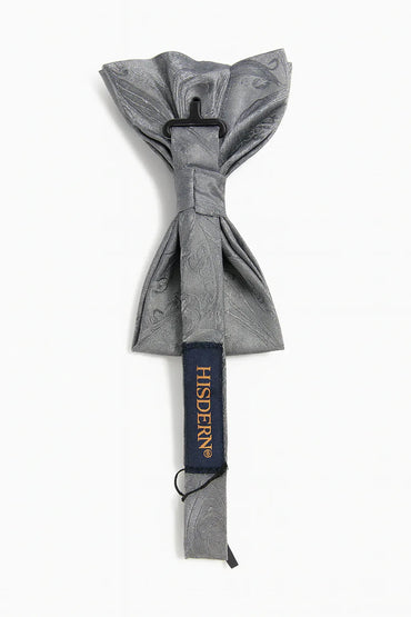 Charming Pre-Tied Gray Patterned Bow Tie | Weddings & Events - Gomix Brands Outlet