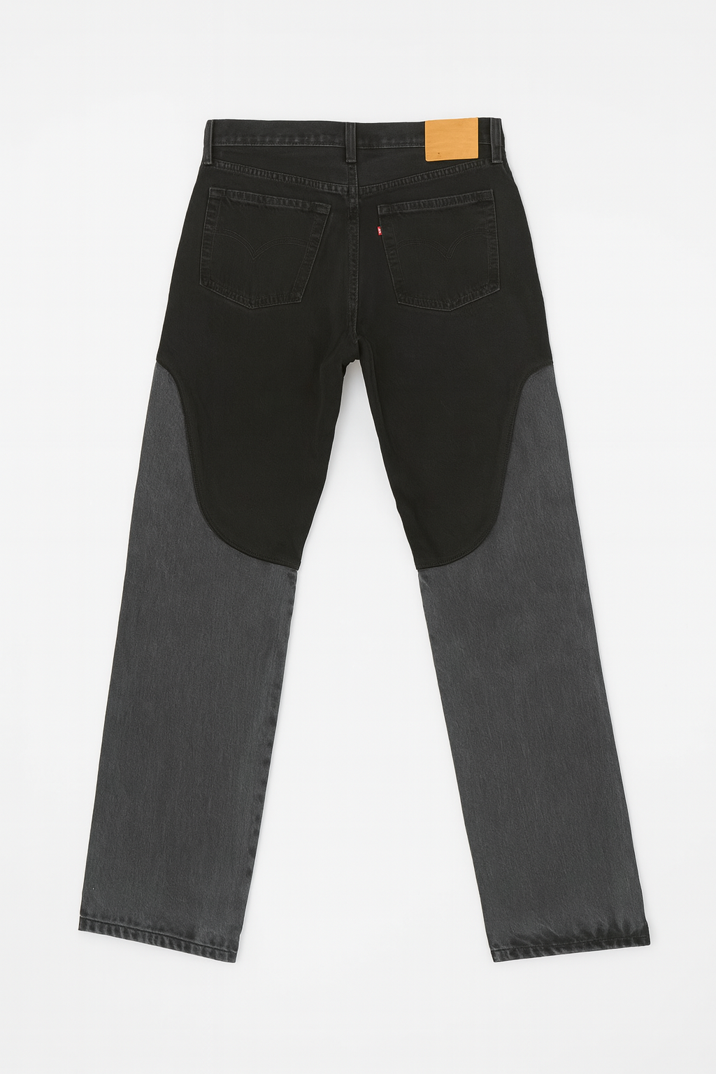 Levi's Premium Black Patchwork Denim Jeans - Modern Straight Fit Style