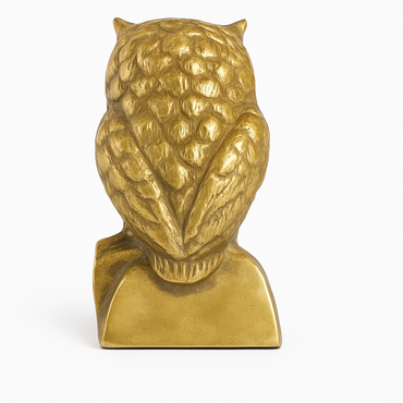Luxurious Antique Brass Owl Sculpture