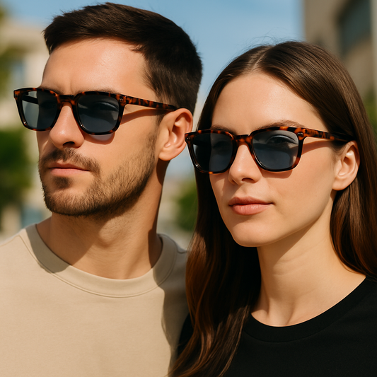 LUI SUI Tortoise Blue Lens Sunglasses