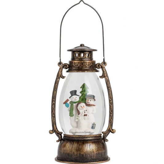Livarno Home LED Lantern Snowman Family With Snow Globe Function - Gomix Brands Outlet