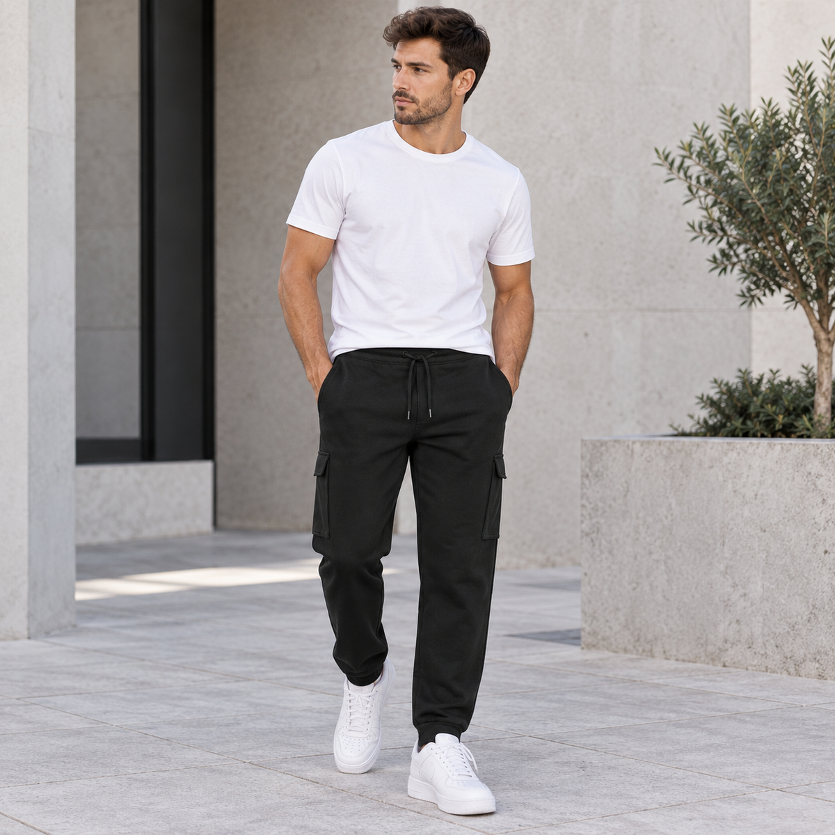 Livergy® Men's Cargo Sweatpants