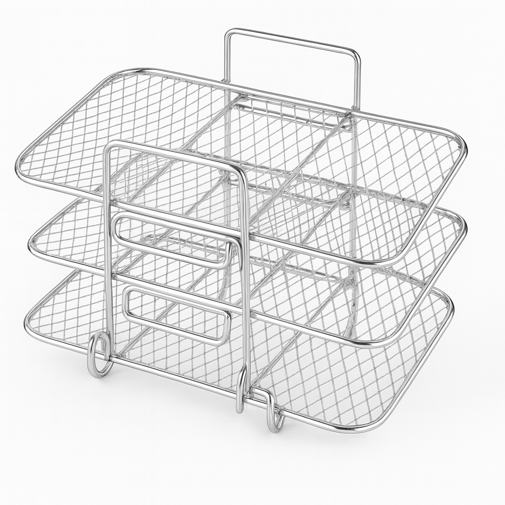 3‑Layer Stainless Steel Dehydrator Rack for Air Fryer & Oven