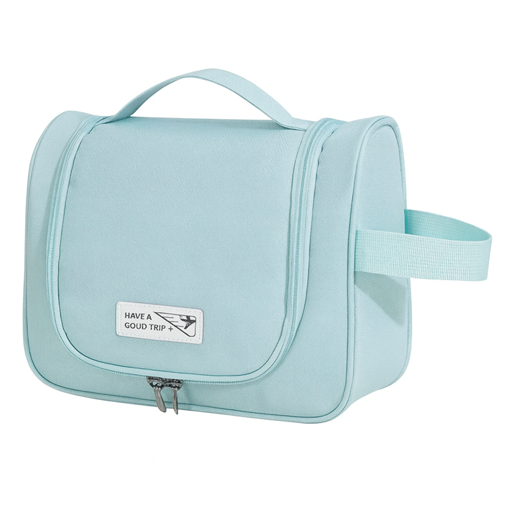 Unisex Large Travel Wash Kit Cosmetic Bag with Dry/Wet Compartments