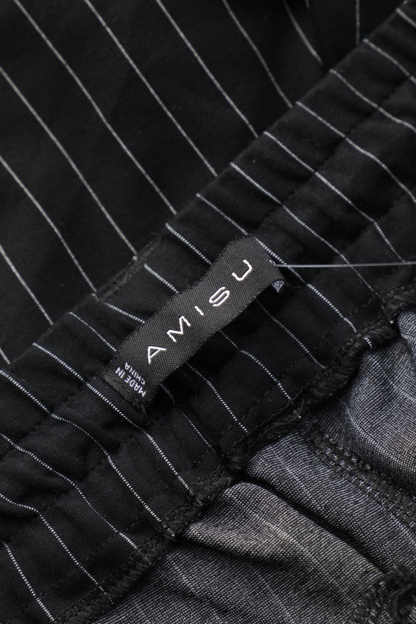 AMISU Women's Comfortable Black Jogger Pants with Drawstring Waist Size L