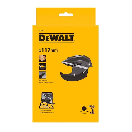 DEWALT EXTREME 117mm Self-Feed Forstner Wood Drill Bit for Hardwood Softwood