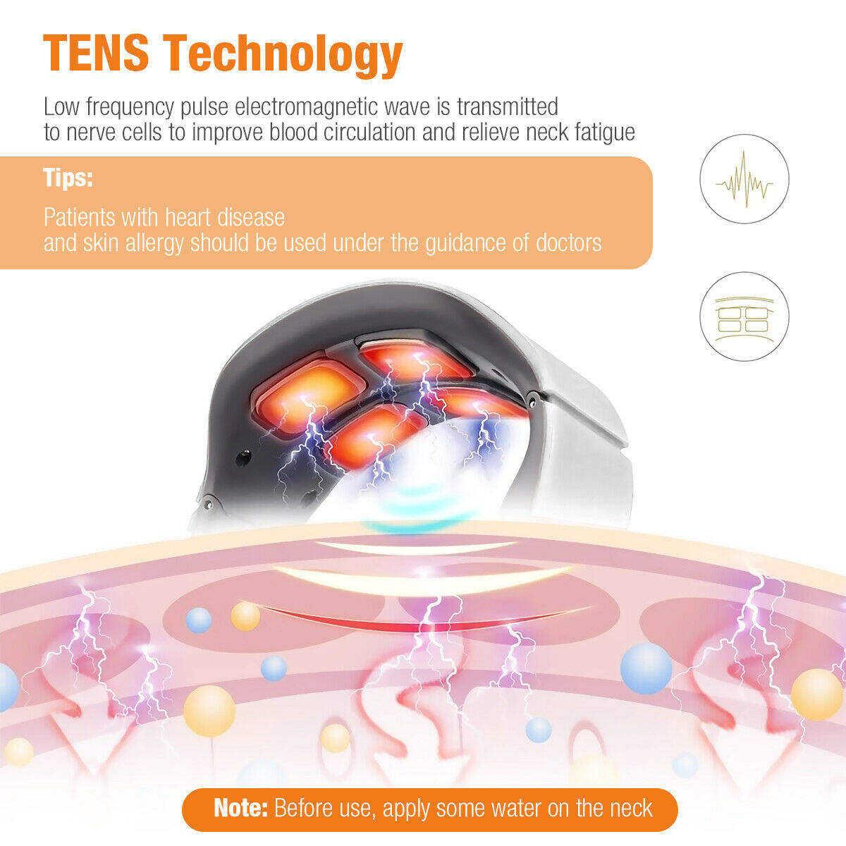 Four-Head Neck Massager with Heat Vibration Pulse Adjustable Intensity - Gomix Brands Outlet