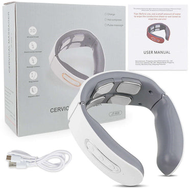 Four-Head Neck Massager with Heat Vibration Pulse Adjustable Intensity