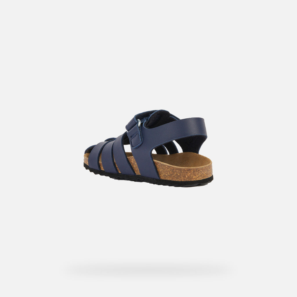 Geox Ghita Junior Boy's Navy Closed Toe Sandals: Breathable, Durable, Easy-Wear for Play