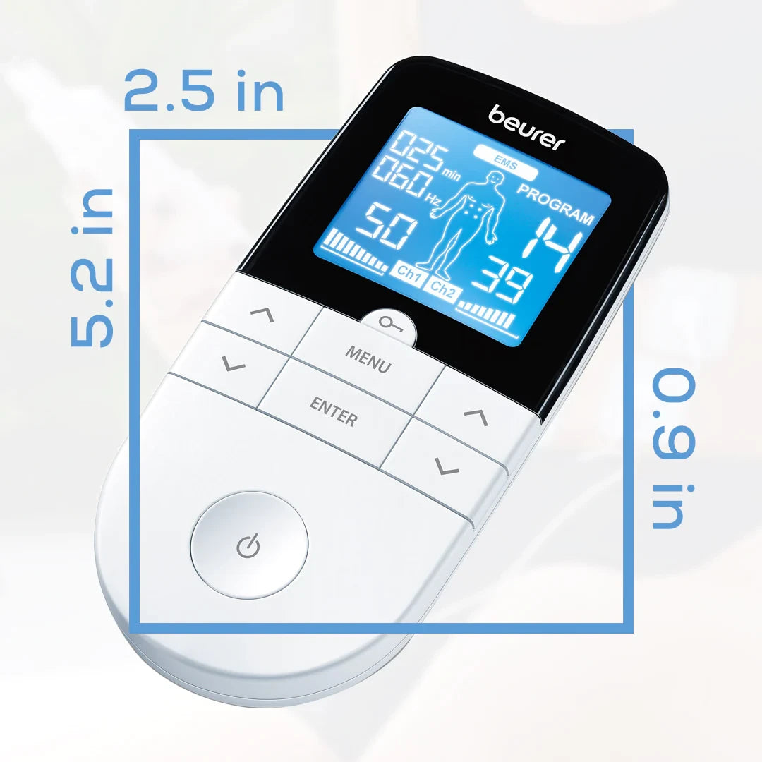 Beurer EM49 3‑in‑1 Portable TENS EMS Muscle Stimulator