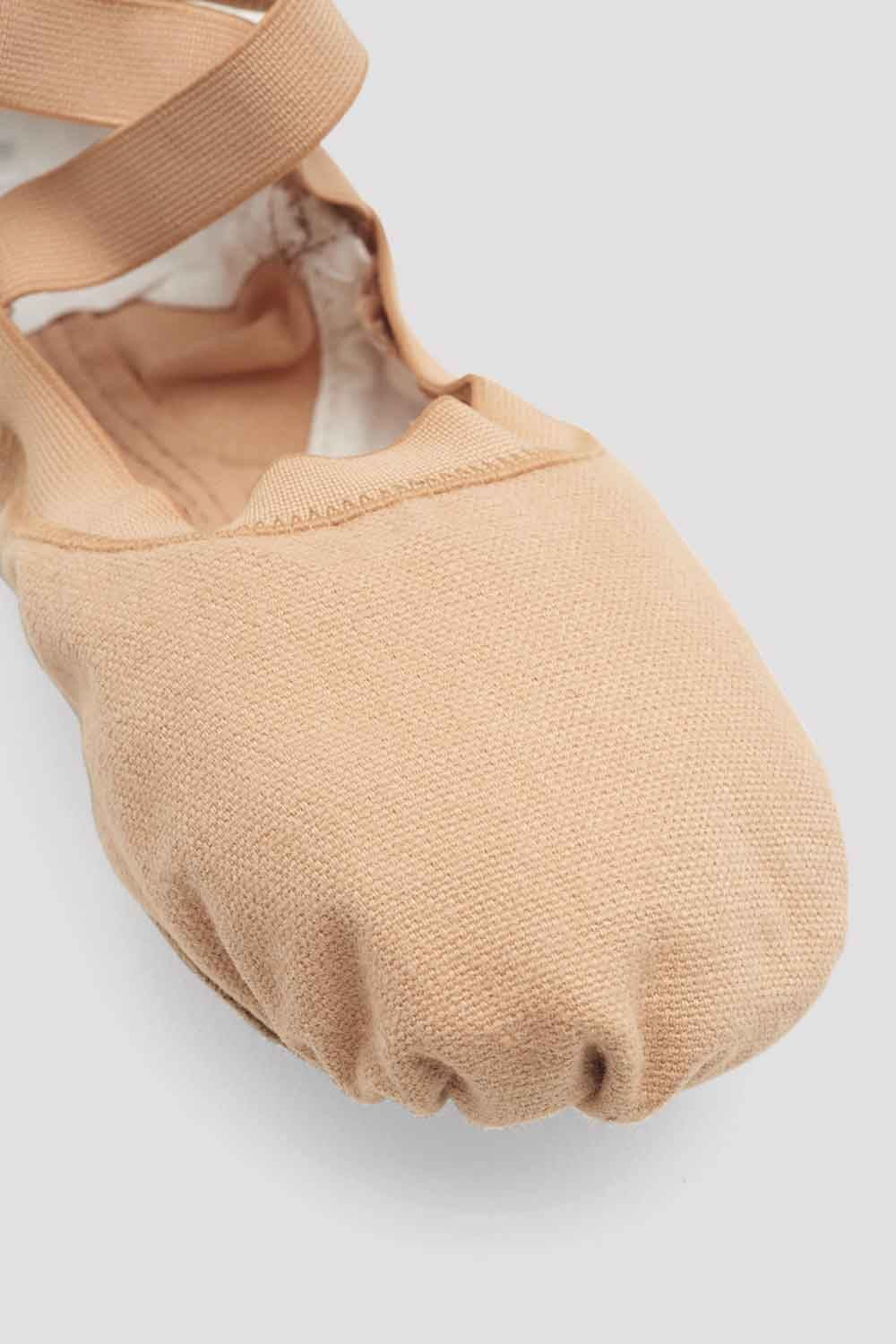 Professional Elastic Canvas Ballet Shoes Light Sand for Women