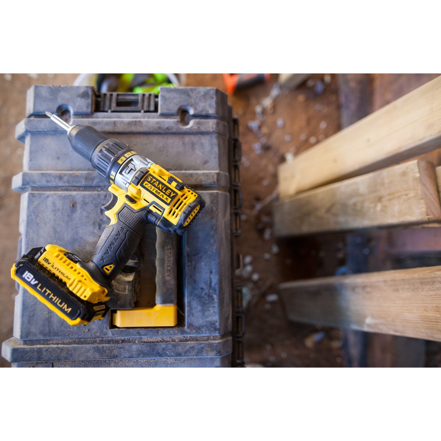 Stanley Fatmax V20 18V Cordless Hammer Drill Kit with Batteries