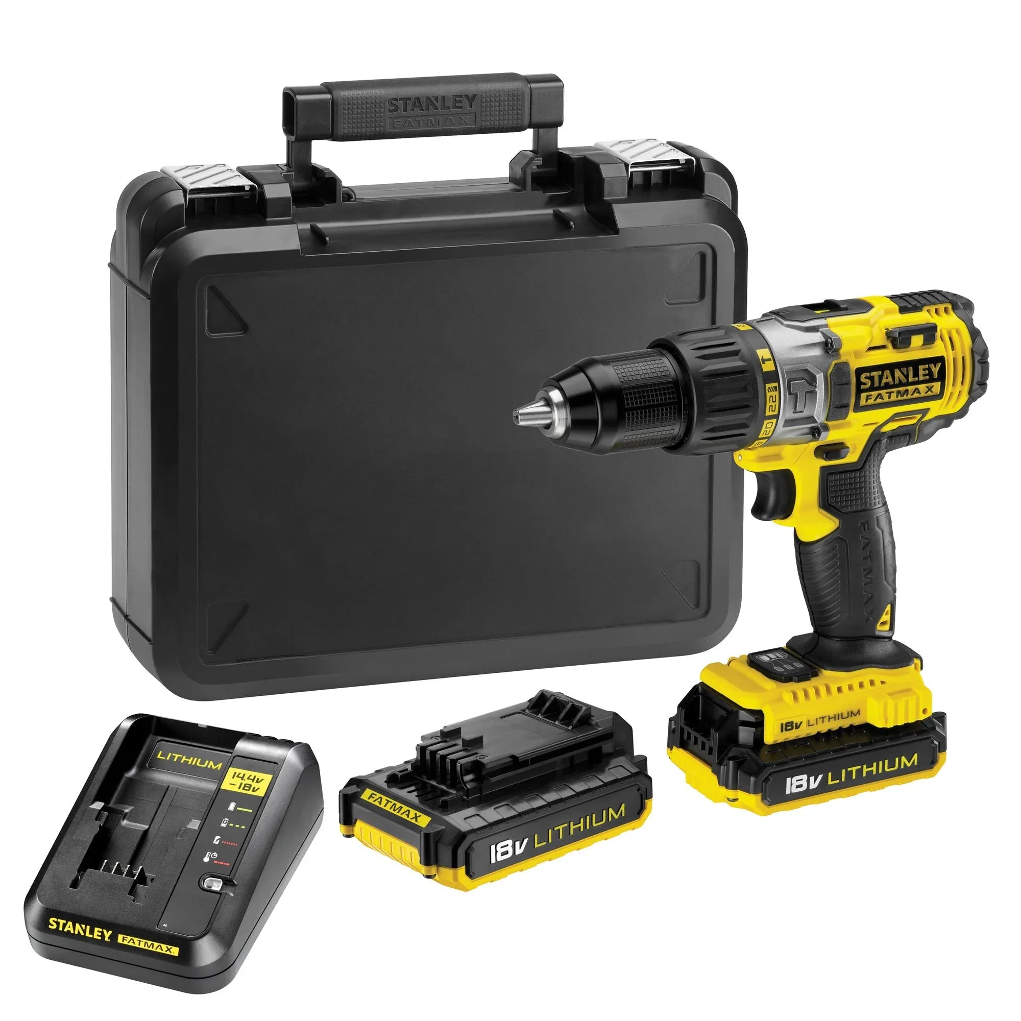 Stanley Fatmax V20 18V Cordless Hammer Drill Kit with Batteries - Gomix Brands Outlet