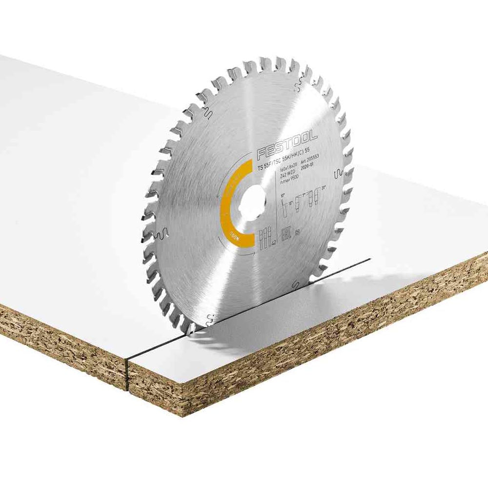 Festool 205765 6.6-inch 42T Fine Wood Carbide Saw Blade for Precision Cuts