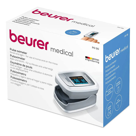 Beurer PO 30 Fingertip Pulse Oximeter for Accurate SpO2 & Heart Rate Monitoring - Gomix Brands Outlet