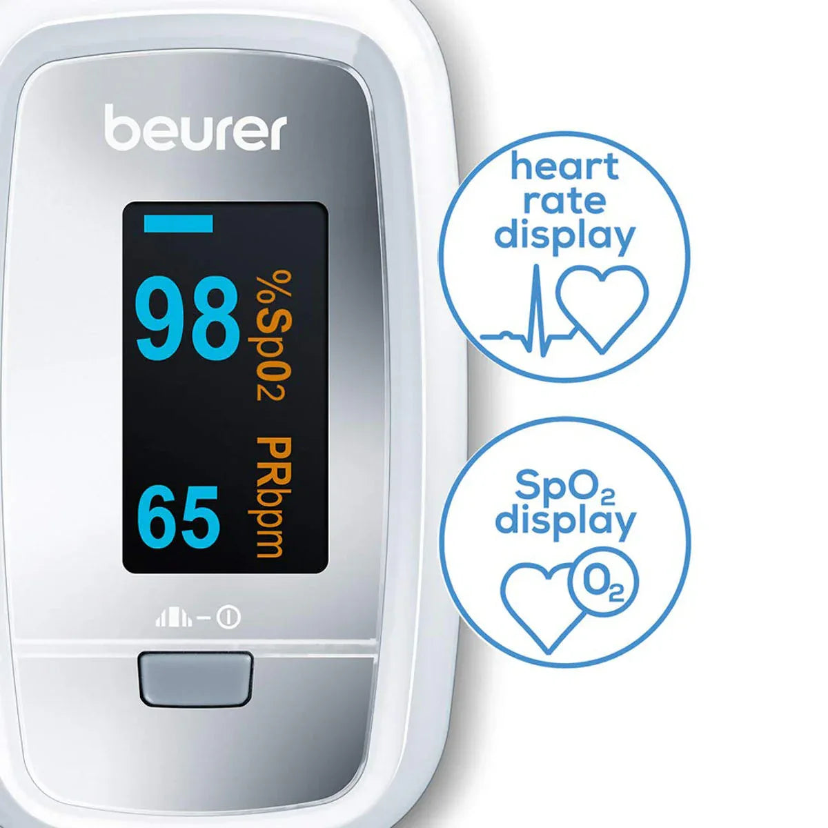 Beurer PO 30 Fingertip Pulse Oximeter for Accurate SpO2 & Heart Rate Monitoring - Gomix Brands Outlet