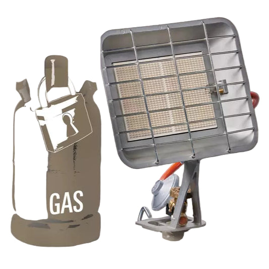 Einhell Portable Outdoor Gas Radiant Heater: Adjustable Heat, Piezo Ignition, Safe