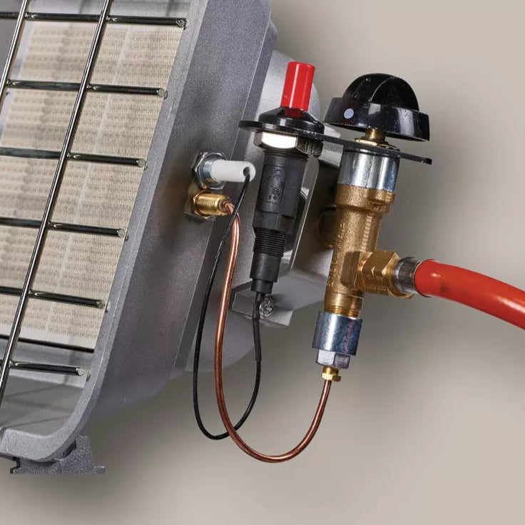 Einhell Portable Outdoor Gas Radiant Heater: Adjustable Heat, Piezo Ignition, Safe