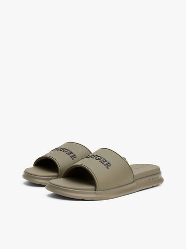 Men's Tommy Hilfiger Textured Logo Pool Slides - Durable Comfort. - Gomix Brands Outlet