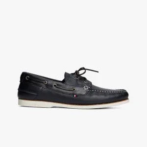 Tommy Hilfiger Men's Premium Leather Lace-Up Boat Shoes - Classic Nautical Style - Gomix Brands Outlet