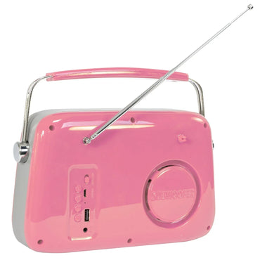 Madison FREESOUND VR40P Pink Vintage Radio with Bluetooth FM - Gomix Brands Outlet