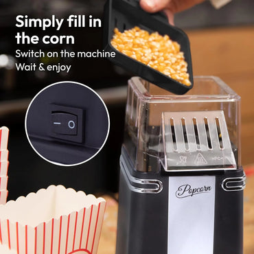 Gadgy Retro Hot Air Popcorn Maker Fun cooking for Party & Kids