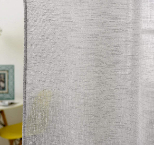 WOLTU Transparent Linen Loop Curtain – 140×225 cm