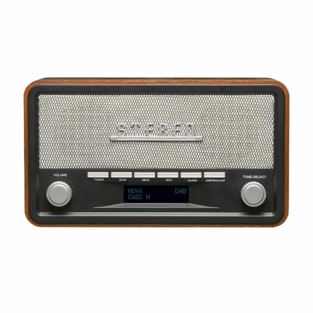 Denver DAB-18 Retro Portable Digital DAB+/FM Radio with Bluetooth & Alarm Clock