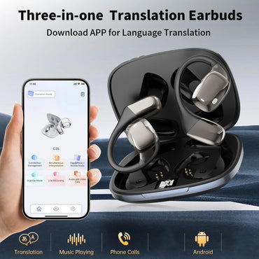 C35 3-in-1 Translator Wireless TWS Earbuds with Noise Cancellation - Gomix Brands Outlet