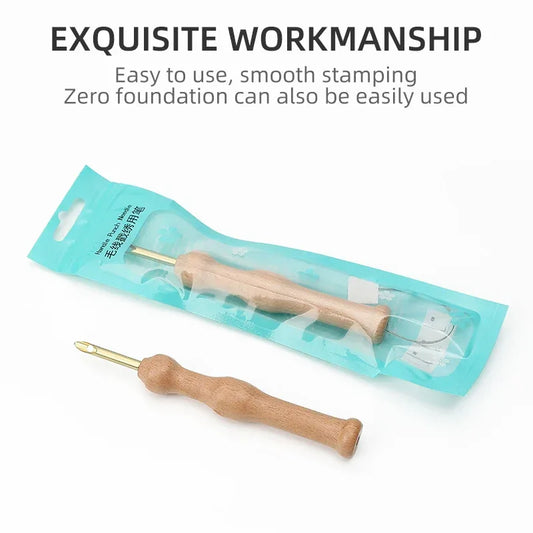 Premium Wood Handle Felting Needle for Crochet and Embroidery - Gomix Brands Outlet
